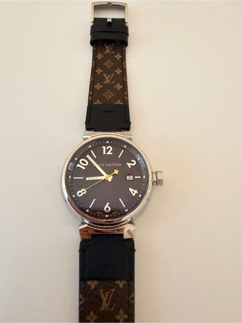 Louis Vuitton Tambour Q1311 34mm Monogram Quartz Watch